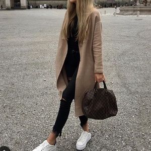 Zara wool coat camel